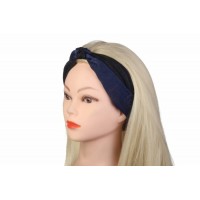 Повязка на голову черная с синим 1-181647