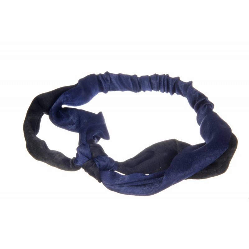 Повязка на голову черная с синим