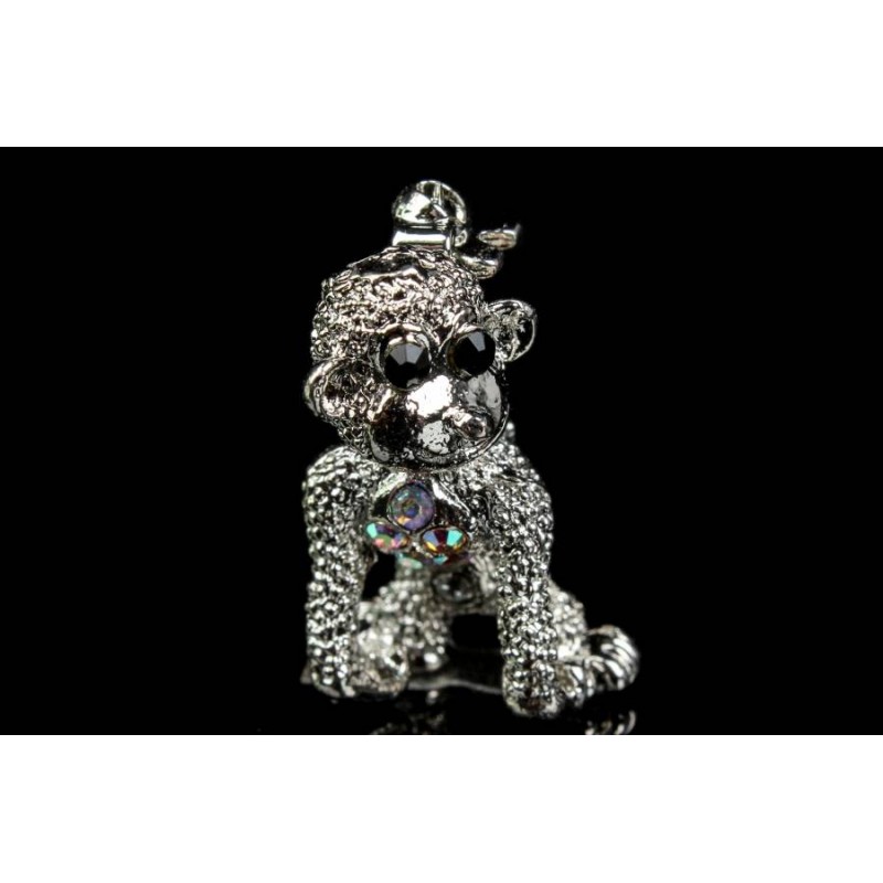 Брошь в виде обезьянки с глазами-стразами