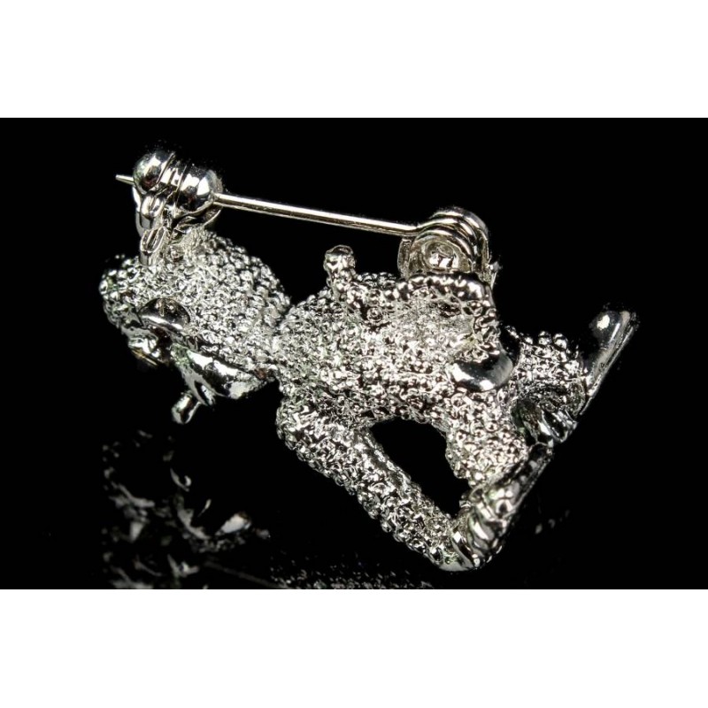 Брошь в виде обезьянки с глазами-стразами