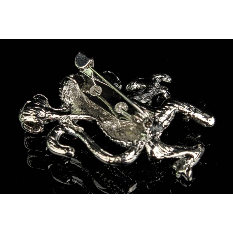 Брошь в виде обезьянки декорированная стразами