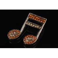 Брошь в виде ноты жёлтая 1-182613