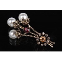 Брошь малиновая 1-182309