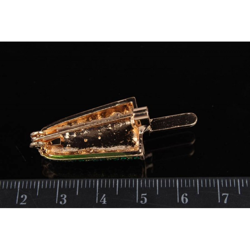 Брошь в виде мороженого зеленая