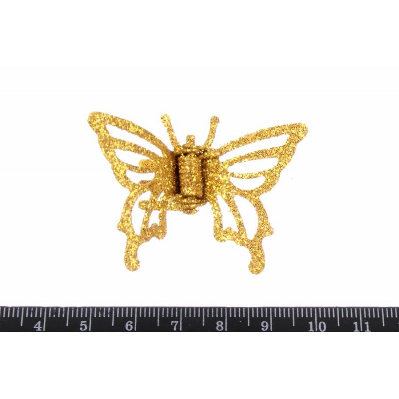 Краб для волос в виде бабочки разноцветный