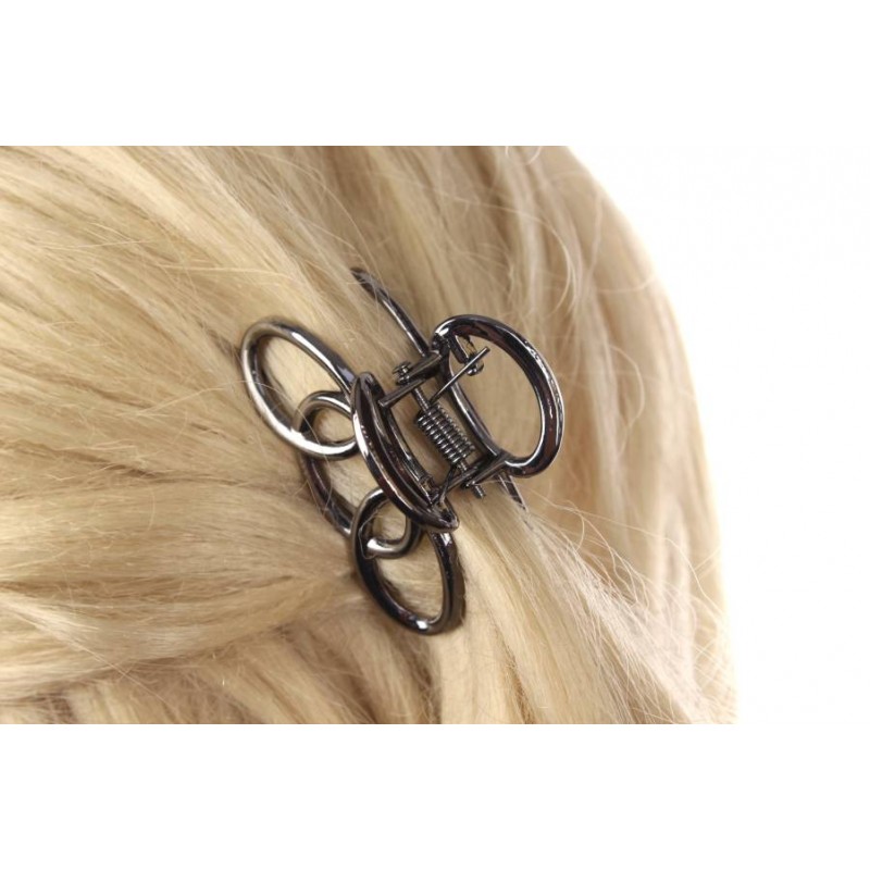 Краб для волос металлический  5см черный 1-213522