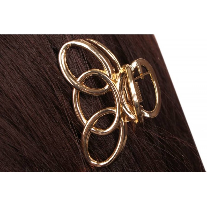 Краб для волос металлический  5см бронзовый  1-213508