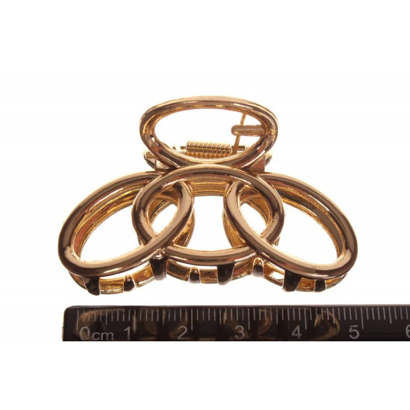 Краб для волос металлический  5см бронзовый  1-213508