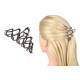 Краб для волос металлический  8см черный 1-213584