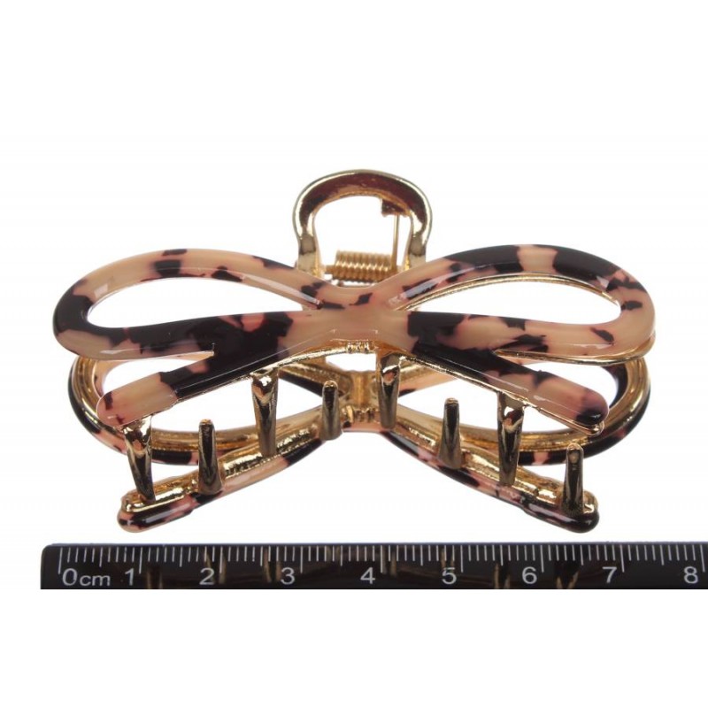 Краб для волос металлический+пластик 