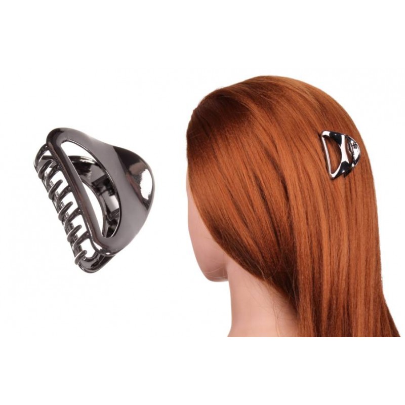 Краб для волос металлический  5см черный 1-213638