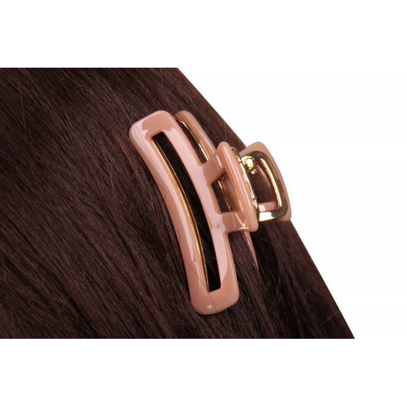 Краб для волос металлический  5см коричневый 1-213485