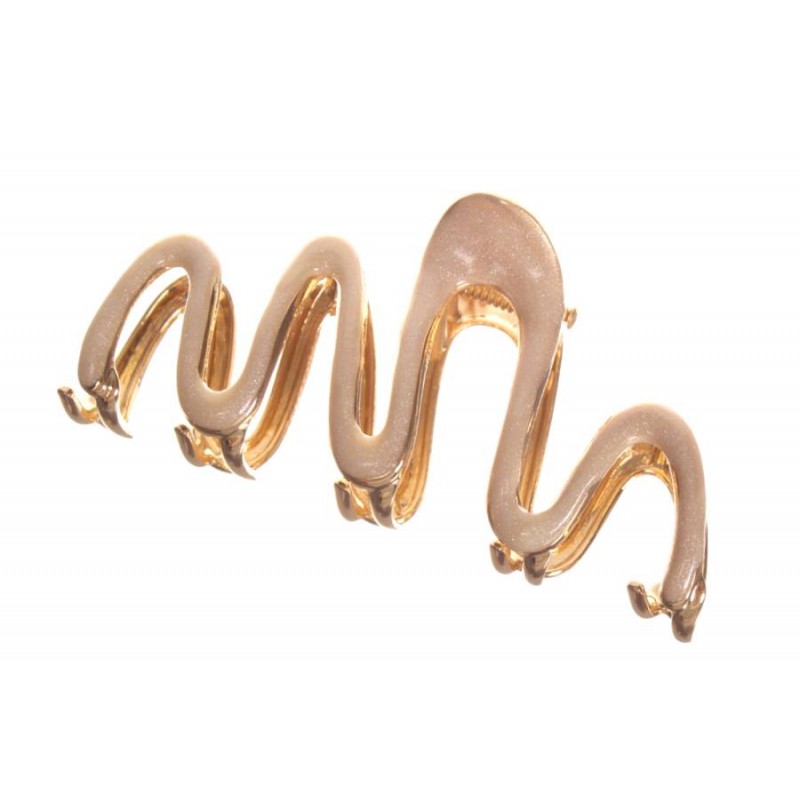 Краб для волос металлический  7см белый  1-213362