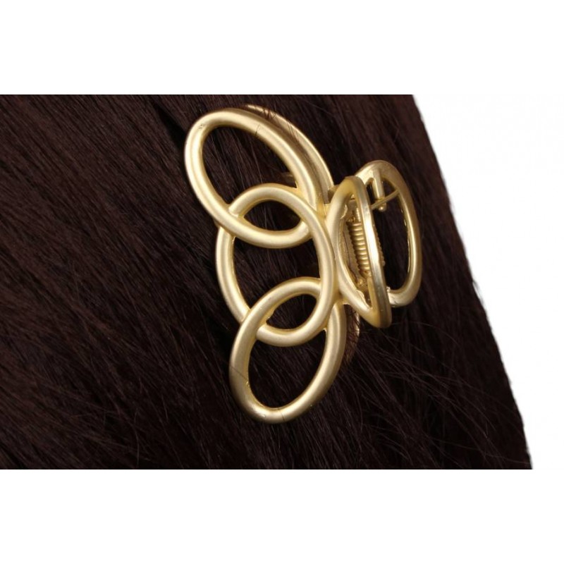 Краб для волос металлический  5см золото 1-213539