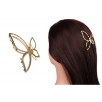 Краб для волос металлический  7,5см золото 1-213430