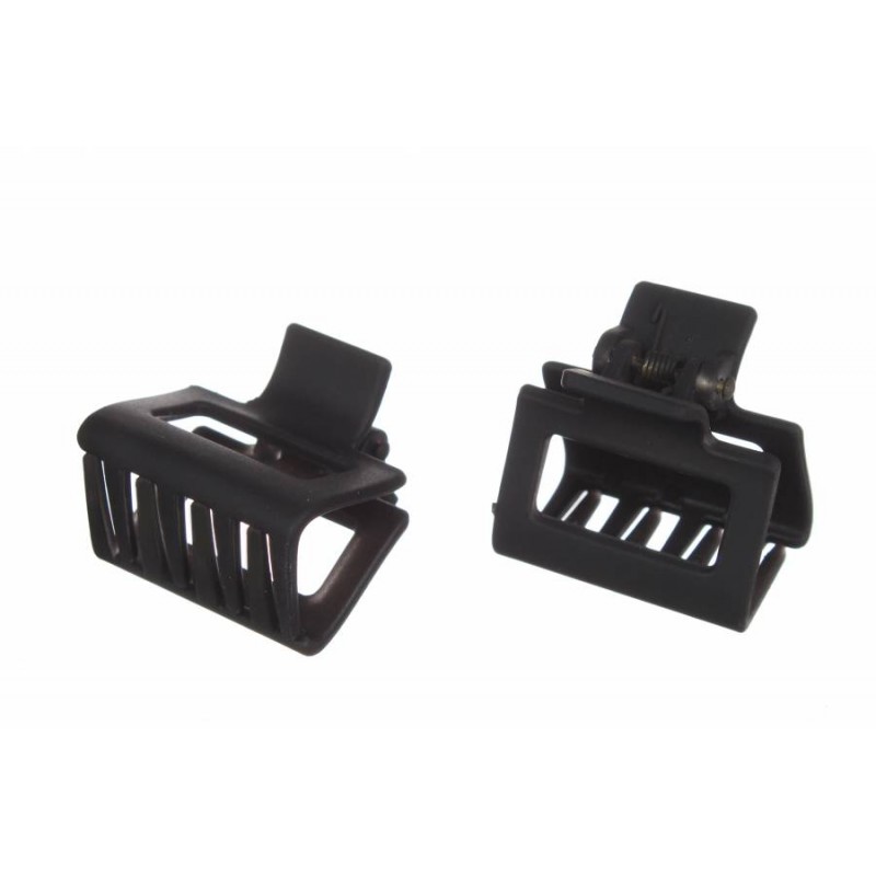 Краб для волос пластиковый черный 4см 1-203387