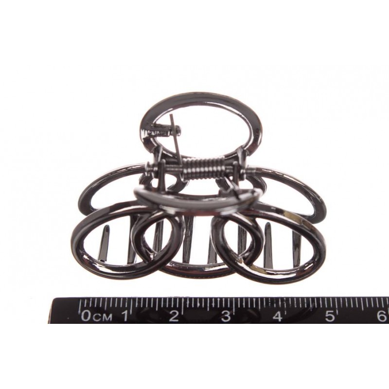 Краб для волос металлический  5см черный 1-213522