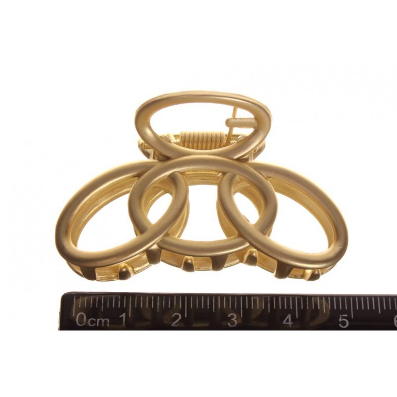 Краб для волос металлический  5см золото 1-213539