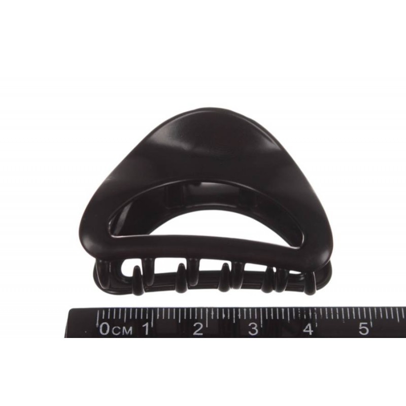 Краб для волос металлический  5см черный матовый 1-213621