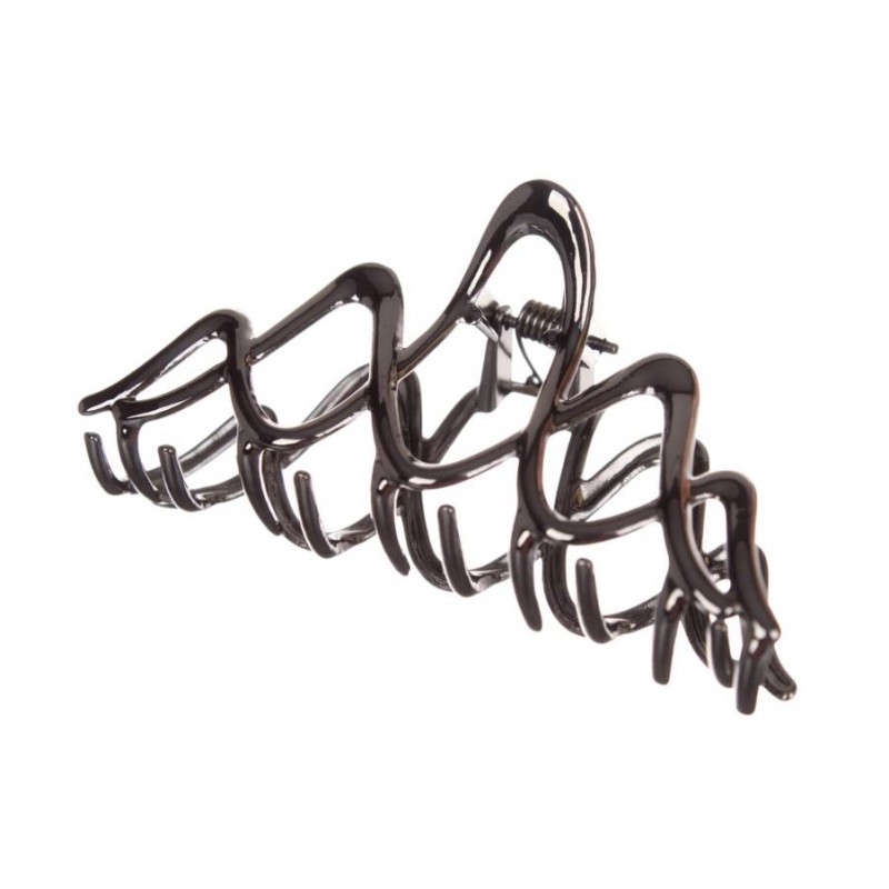 Краб для волос металлический  8см черный 1-213584