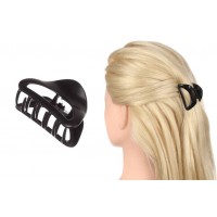 Краб для волос металлический  5см черный матовый 1-213621