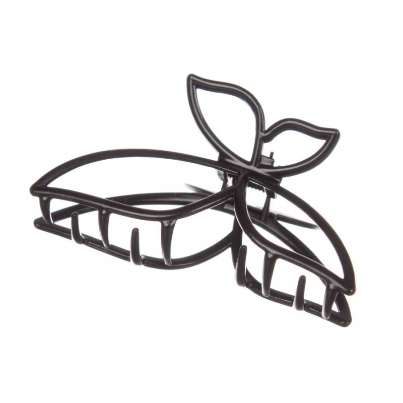 Краб для волос металлический  7,5см черный матовый 1-213461