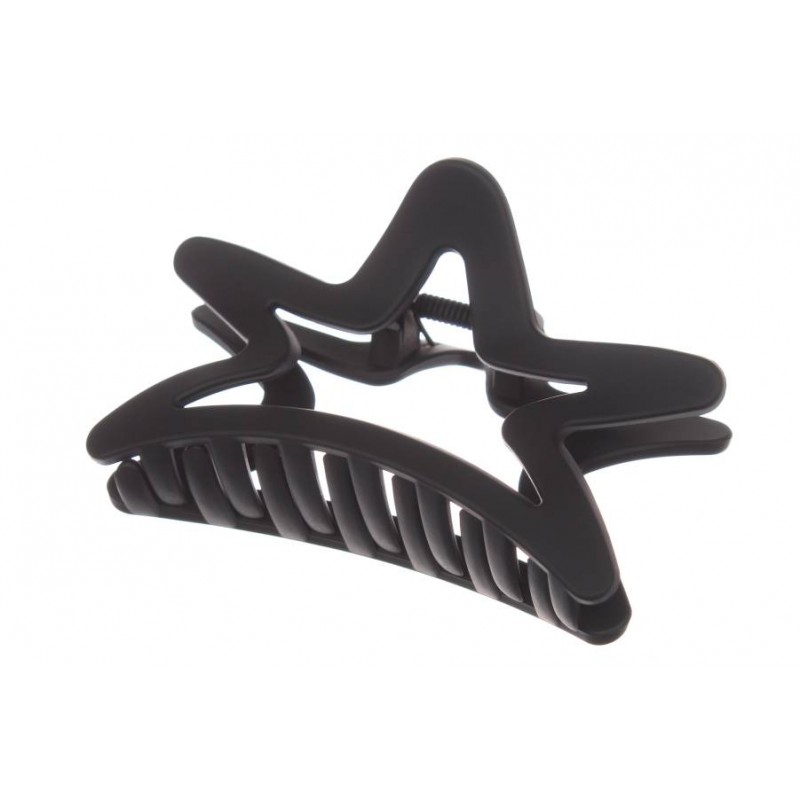 Краб для волос черный матовый  1-207910