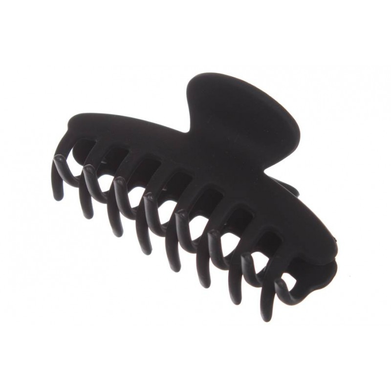 Краб для волос черный матовый 10см 1-207880