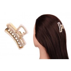 Краб для волос металлический  5см белый 1-213478