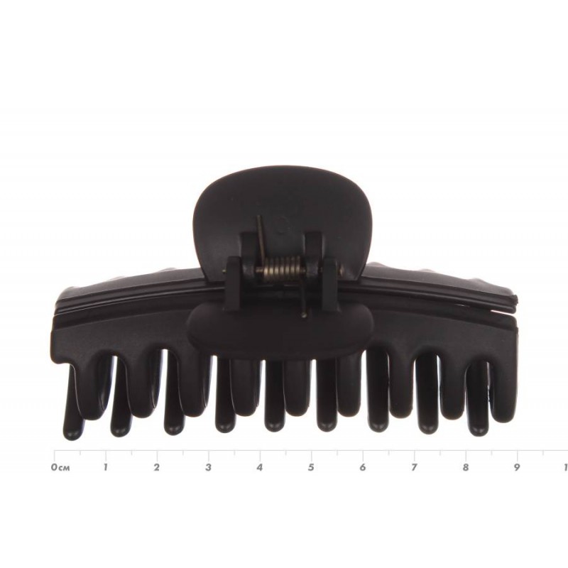 Краб для волос черный матовый 9см 1-206852