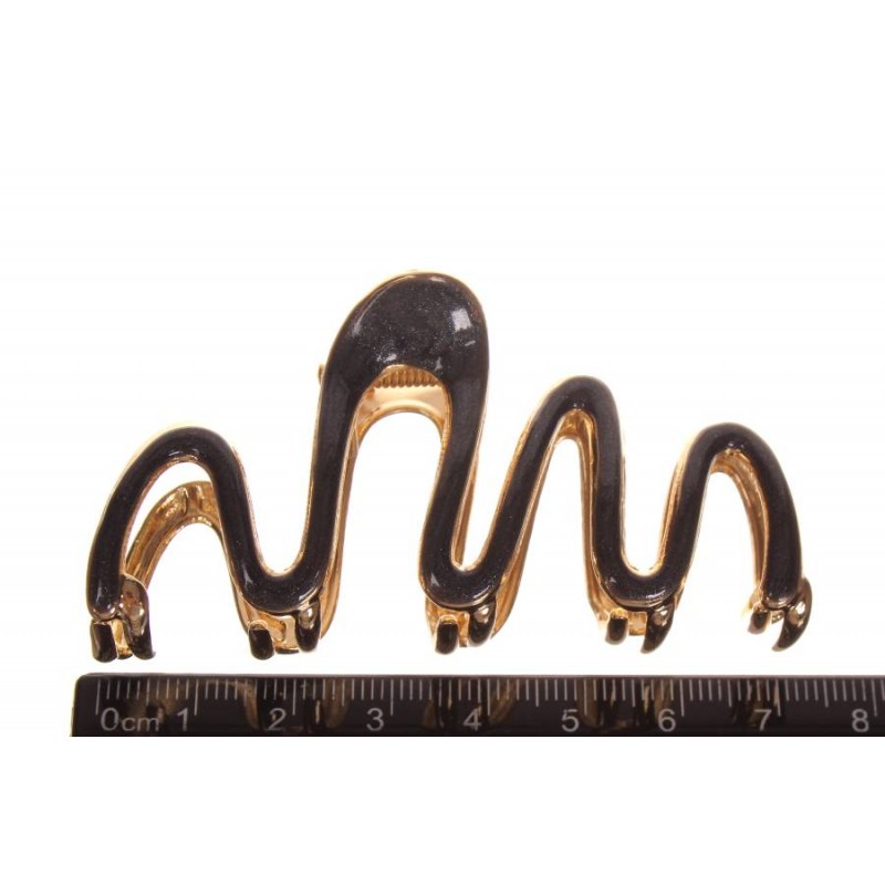 Краб для волос металлический  7см черный 1-213386