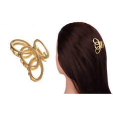 Краб для волос металлический  5см золото 1-213539