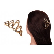 Краб для волос металлический  8см золото 1-213577