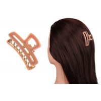 Краб для волос металлический  5см коричневый 1-213485