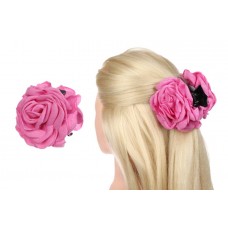 Краб для волос цветок 9см малиновый 1-205862