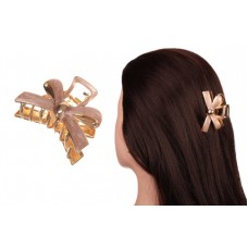 Краб для волос металлический  5,5см розовый с перламутром 1-213553