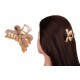 Краб для волос металлический  5,5см розовый с перламутром 1-213553