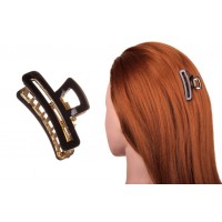 Краб для волос металлический  5см черный 1-213492