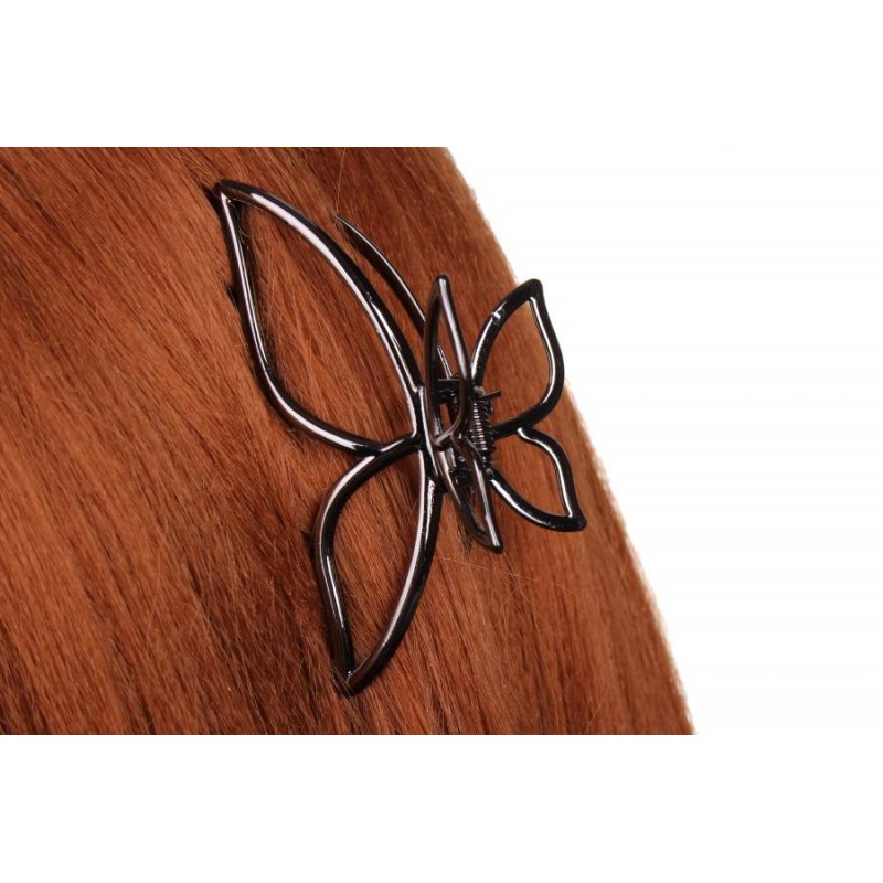 Краб для волос металлический  7,5см черный 1-213447