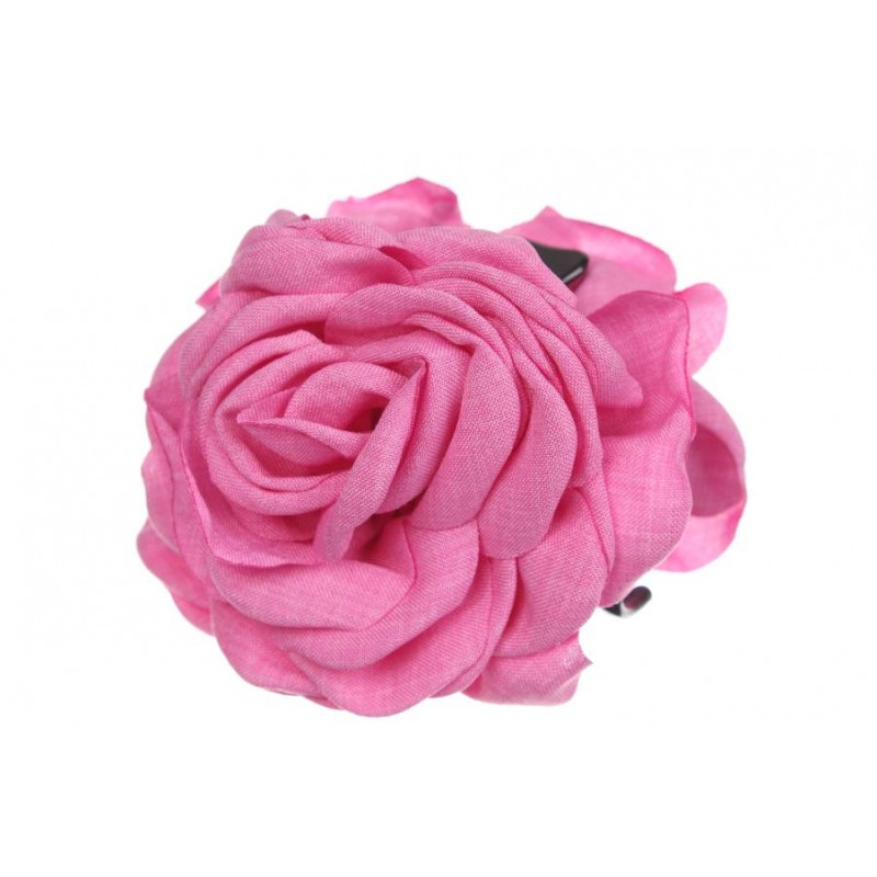 Краб для волос цветок 9см малиновый 1-205862