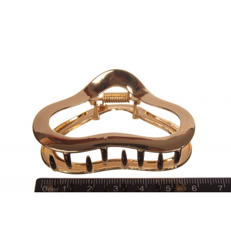 Краб для волос металлический  6см золото 1-213416