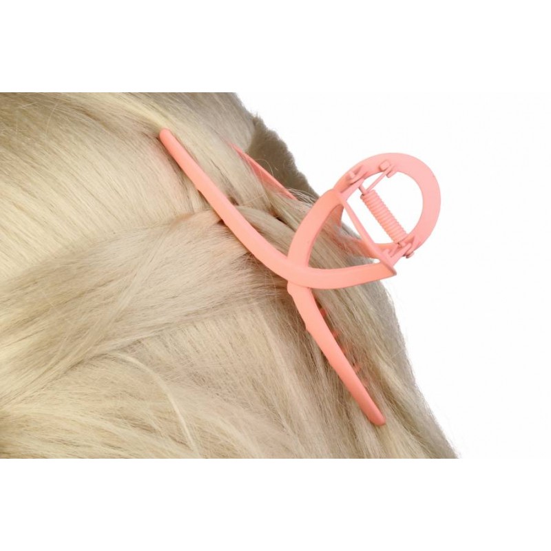 Краб для волос бледно-розовый 1-192964