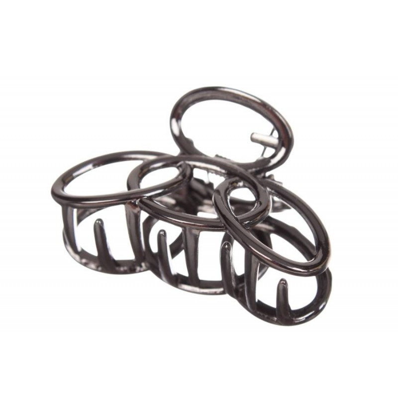 Краб для волос металлический  5см черный 1-213522