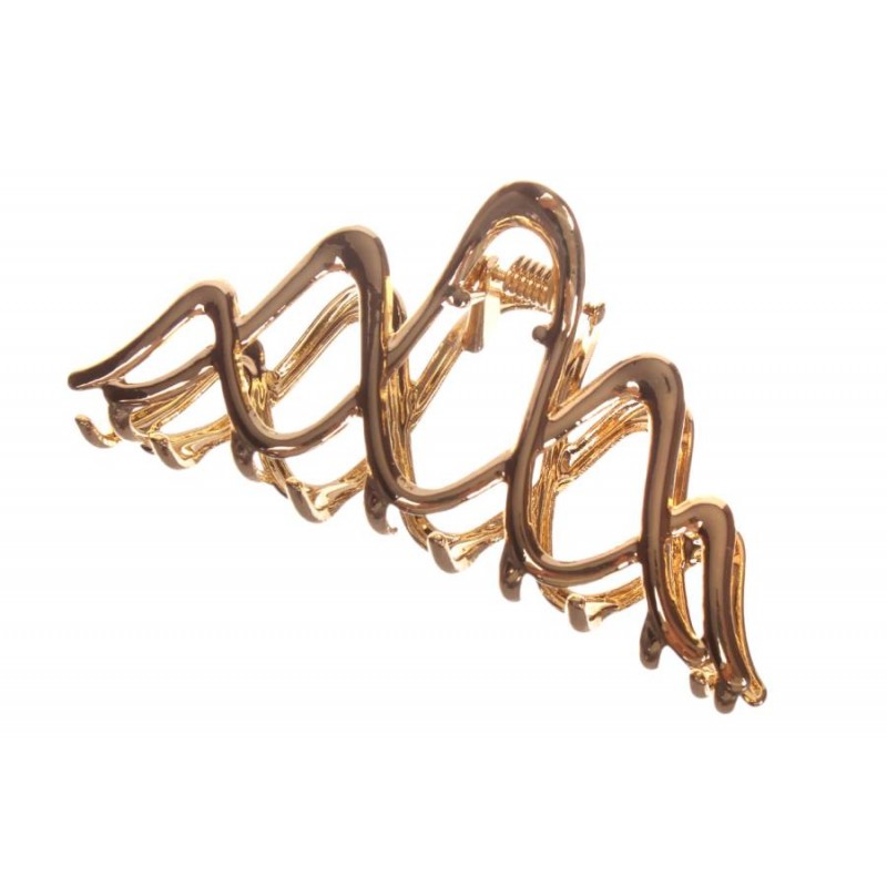 Краб для волос металлический  8см золото 1-213577