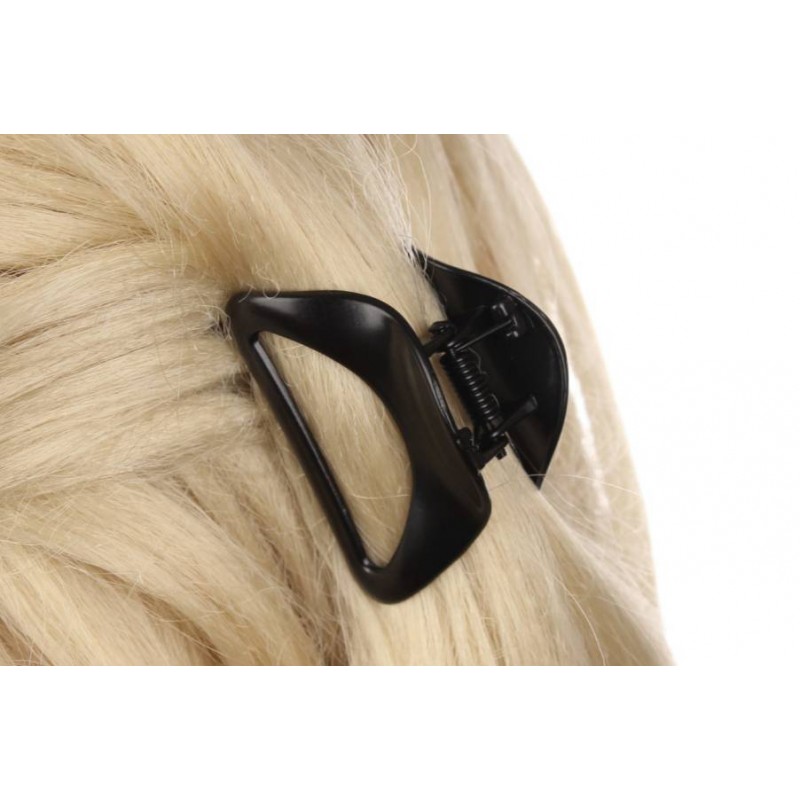 Краб для волос металлический  5см черный матовый 1-213621