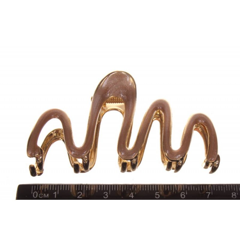 Краб для волос металлический  7см золото 1-213355