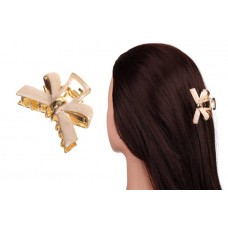 Краб для волос металлический  5,5см белый 1-213560