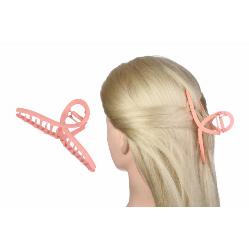 Краб для волос бледно-розовый 1-192964