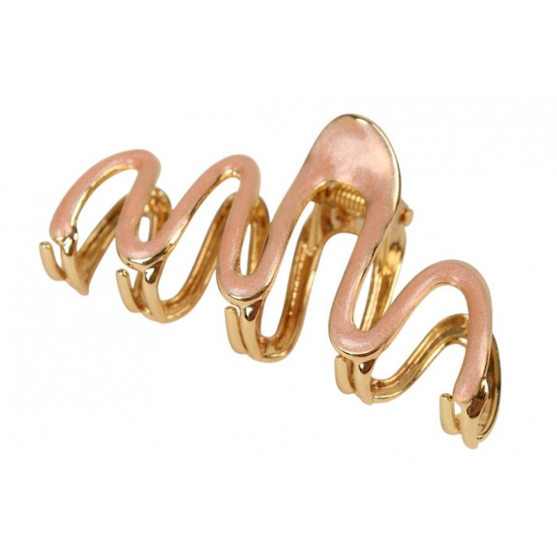 Краб для волос металлический  7см розовый 1-213379