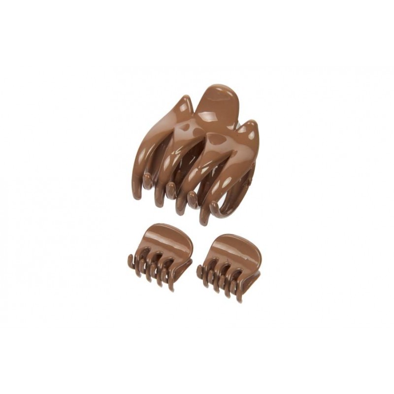 Набор краб для волос пластиковый 4см+1см+1см  1-217148